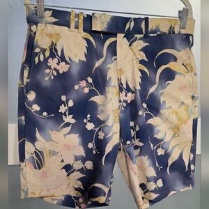 Ralph Lauren RLX Navy Floral Flat-Front Shorts